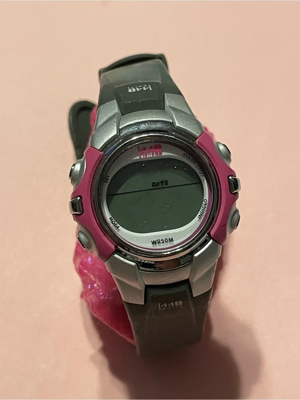 Timex 1440 Sports 143-T5J151 Indiglo Quartz Digital Women's Watch #0198 💎